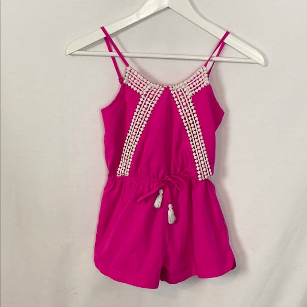 Japna Kids - Girls Hot Pink Romper - Size 7